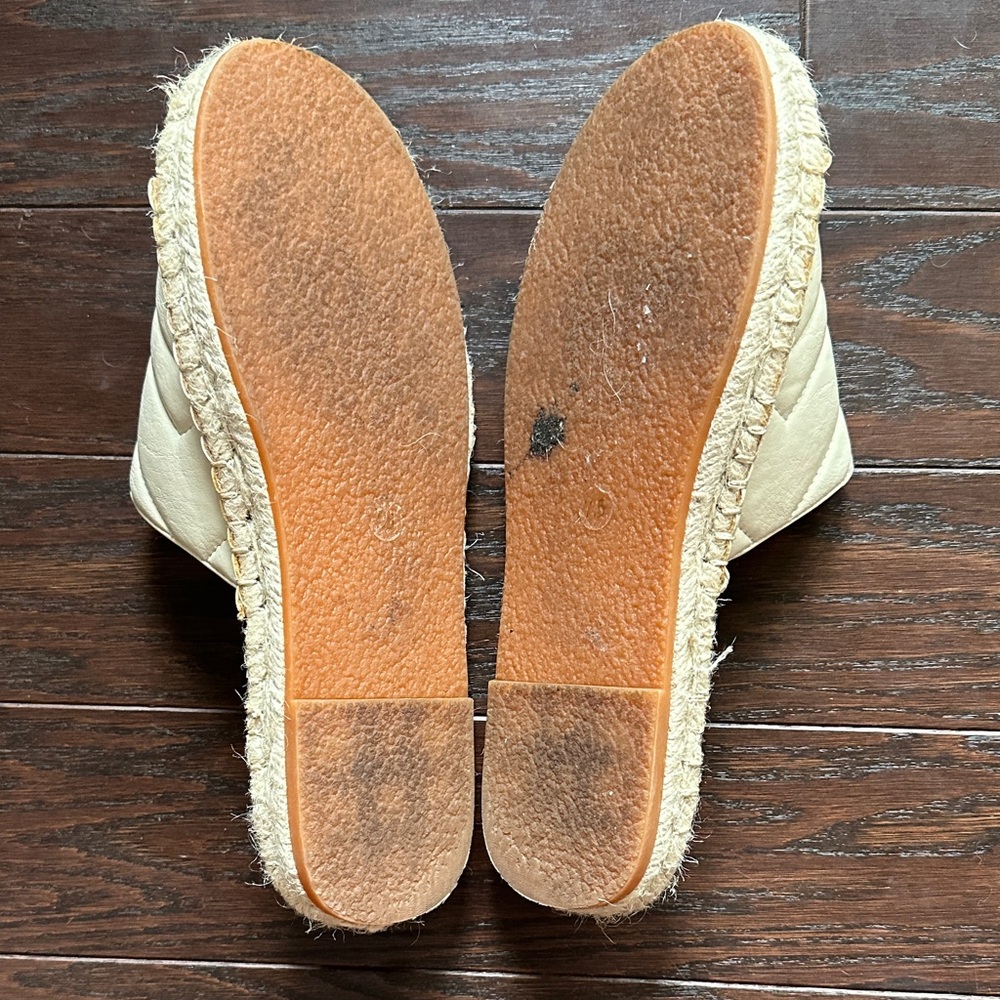 Women's Cream Espadrille Slides - Picture 5 of 7